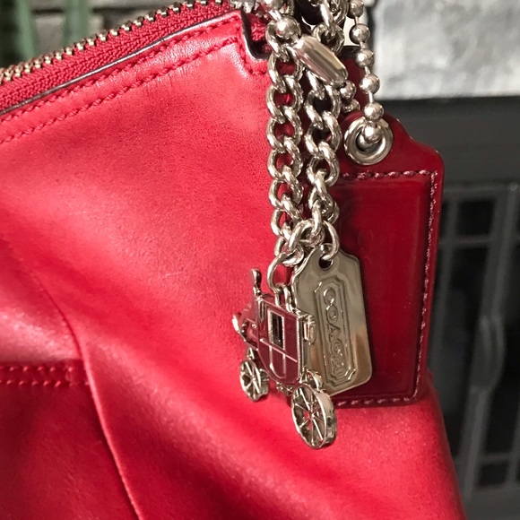 Coach Silver Horse And Carriage Bag Charm Hang Tag Chain Y2K - Picture 12 of 14